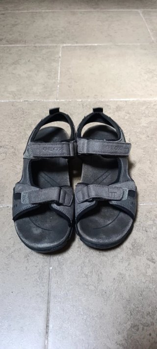 Sandali Geox Uomo Grigio Velcro