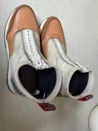 Botines Hispanitas Beige y Naranja