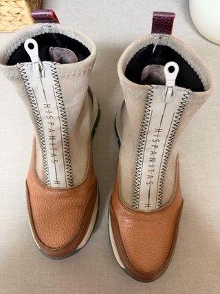 Botines Hispanitas Beige y Naranja