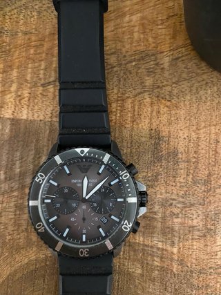 Reloj Emporio Armani Negro y Plateado