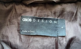 Cazadora ASOS DESIGN marrón acolchada