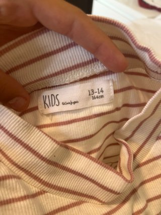 Camiseta manga larga rayas cuello alto