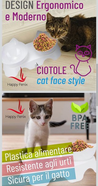 Ciotola doppia per cani/gatti