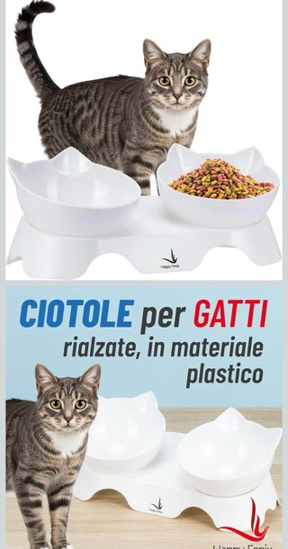 Ciotola doppia per cani/gatti