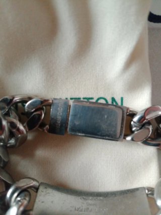 Bracciale Louis Vuitton Uomo Catena Cubana in Argento