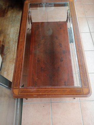 Mesa de centro madera y cristal