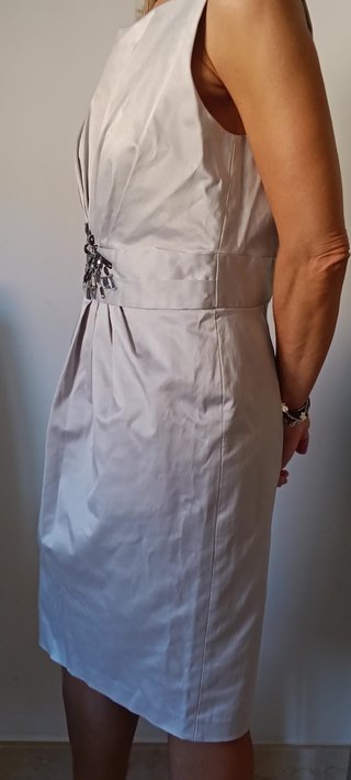 Vestido fiesta plateado Talla 42
