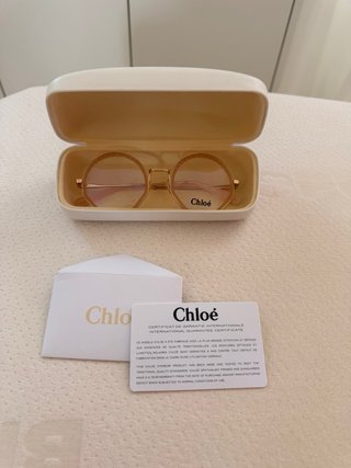 Gafas Chloé doradas y rosas