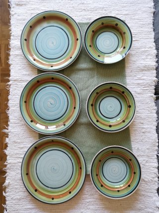 Vajilla vintage artesanal