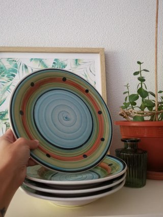 Vajilla vintage artesanal