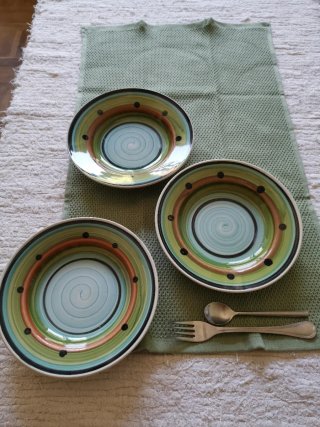 Vajilla vintage artesanal