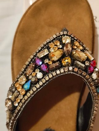 Sandalias Laura Vita Marrón Multicolor