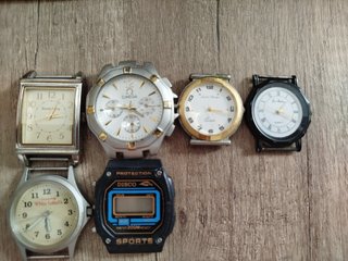 6 relojes para piezas o reparar