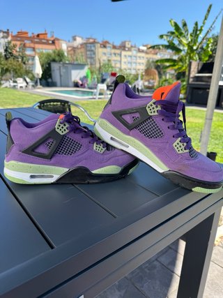 Tenis Nike Air Jordan 4 Morado Verde