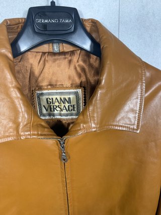 Giacca Gianni Versace Pelle Marrone L