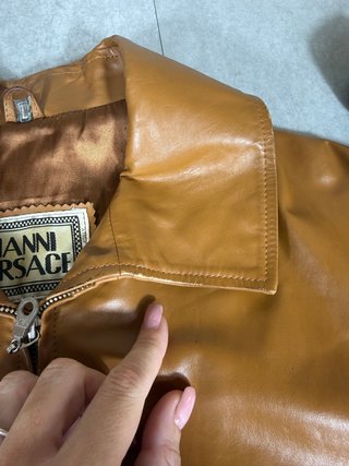 Giacca Gianni Versace Pelle Marrone L