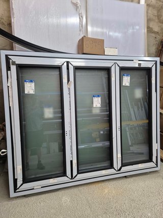 Ventanal PVC Negro Mate 1920x1520 Cristal Mate