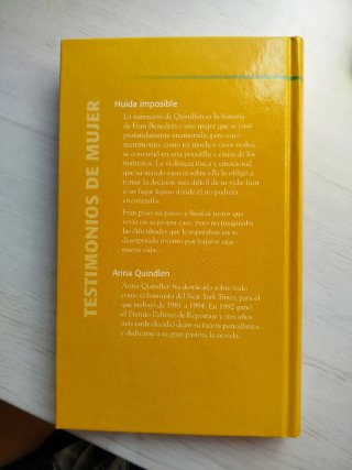 Libro Anna Quindlen: Huida imposible