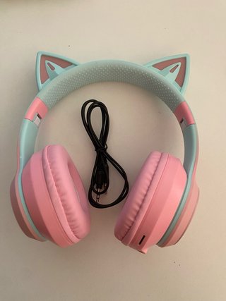 Auriculares Orejas de Gato Rosa y Azul
