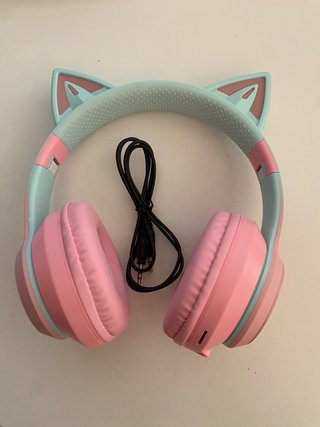 Auriculares Orejas de Gato Rosa y Azul