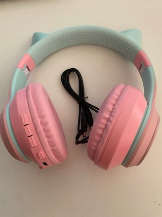 Auriculares Orejas de Gato Rosa y Azul