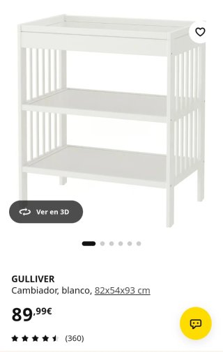 Cambiador Bebé Ikea Gulliver
