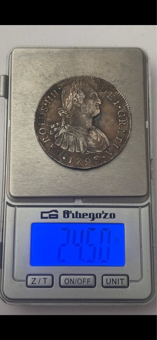 8 Reales 1793 (MBC-) Lima Carlos IIII