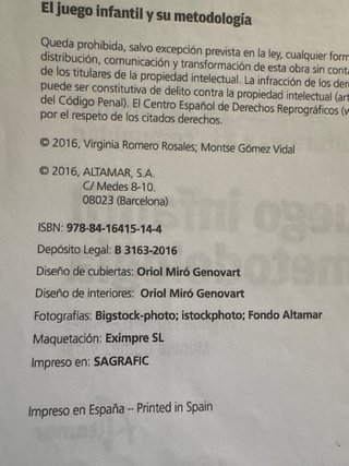 El juego infantil y su metodología