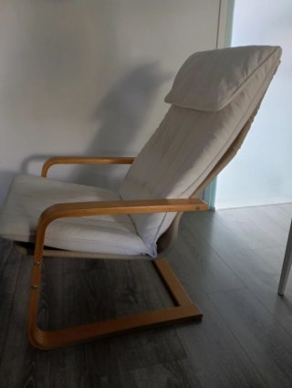 Sillón Poang Ikea Madera Blanco