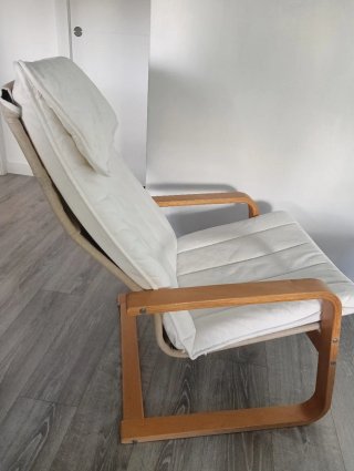 Sillón Poang Ikea Madera Blanco