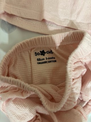 Vestito e culotte rosa neonata 3-6 mesi 68cm
