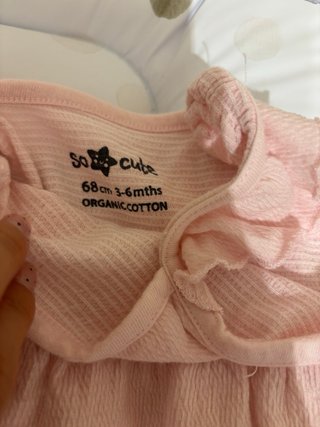 Vestito e culotte rosa neonata 3-6 mesi 68cm