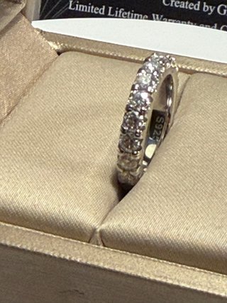 Anello Eternity Moissanite 0.1 CT