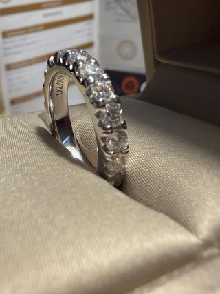 Anello Eternity Moissanite 0.1 CT