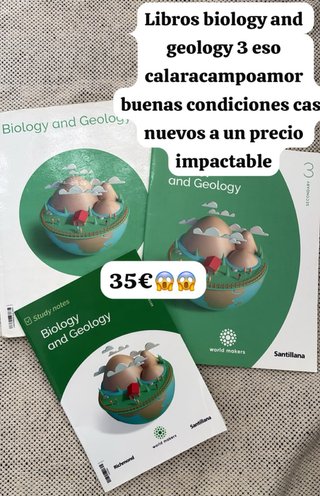 Libros biology and geology con sus cuadernos 3 ESO