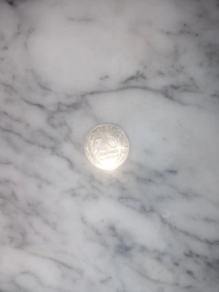 Moneda 20 céntimos Francia 1989 con decto