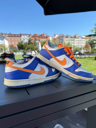 Tenis Nike Dunk Low Azul Naranja