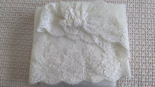 Velo de Novia Encaje Blanco Roto