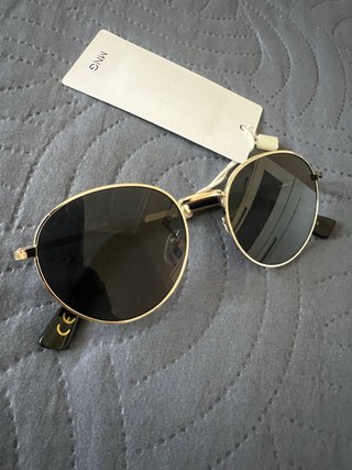 Gafas de sol redondas Mango doradas