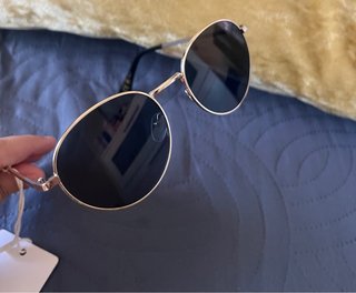 Gafas de sol redondas Mango doradas