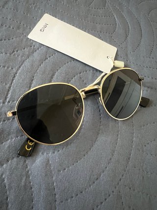 Gafas de sol redondas Mango doradas