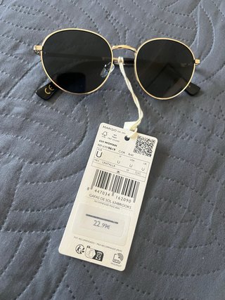 Gafas de sol redondas Mango doradas