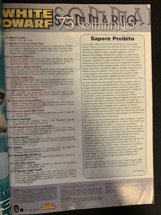 Games Workshop White Dwarf n. 73 ITA
