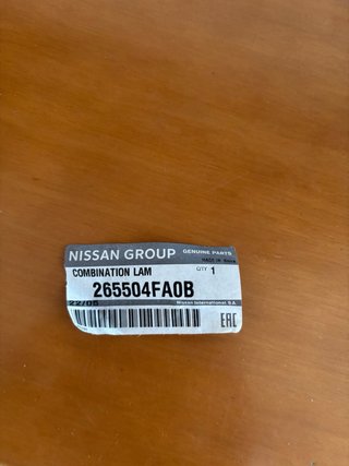 Piloto Trasero Derecho Nuevo NV200 / NV200e