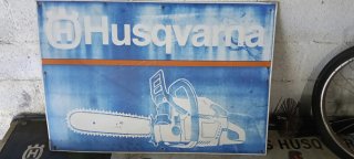 Cartel Husqvarna Antiguo