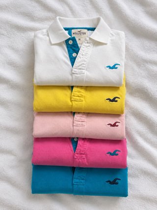 Lote 5 Polos Hollister Talla M