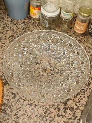 Frutero de cristal vintage