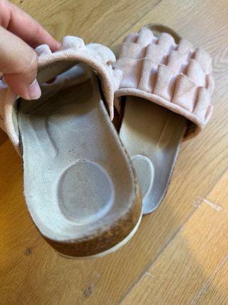 Sandalias niña rosa volantes talla 33