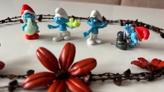 Lote 4 figuras de Pitufos