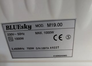 Microondas Bluesky M19.00